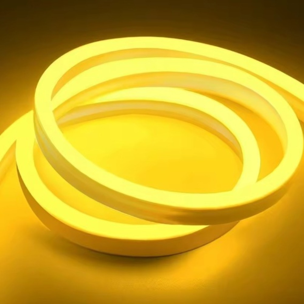 JAYYOU Yellow Led Neon Rope Light 16.4ft -12v Flexible Ribbon Waterproof Flexibl